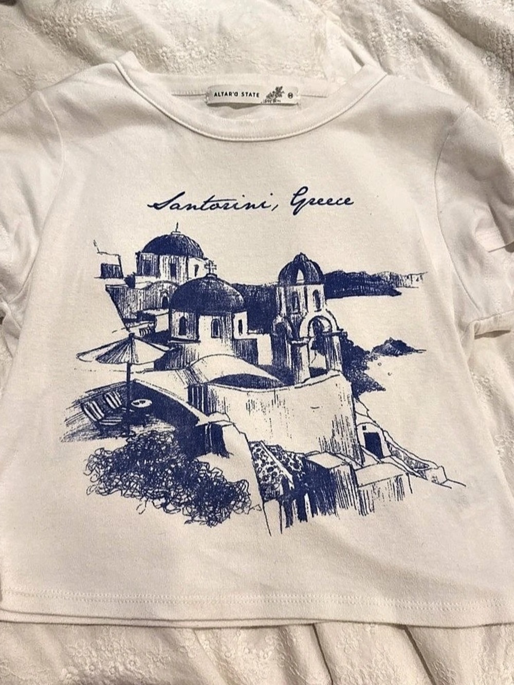 Altard State Graphic Tee in White & Blue